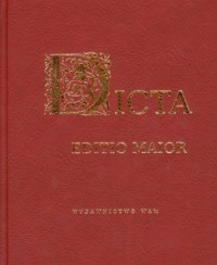 Dicta editio maior - okładka książki