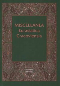 Miscellanea Eurasiatica Cracoviensia. - okładka książki