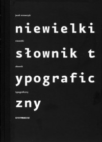 Niewielki słownik typograficzny - okładka książki