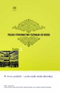 Polskie piśmiennictwo teatralne - okładka książki
