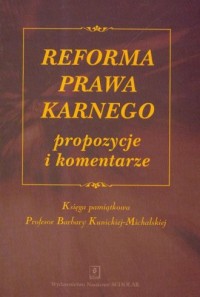 Reforma prawa karnego. Propozycje - okładka książki