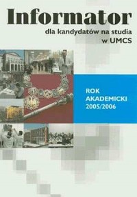 Informator dla kandydatów na studia - okładka książki