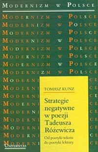 Strategie negatywne w poezji Tadeusza - okładka książki