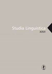 Studia Linguistica XXVI - okładka książki