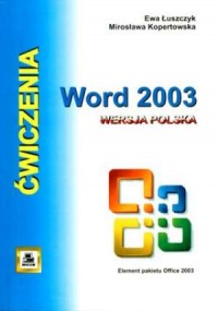 Word 2003 PL. Ćwiczenia - okładka książki