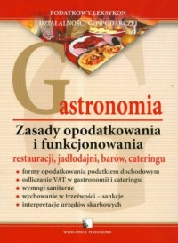 Gastronomia Zasady opodatkowania - okładka książki