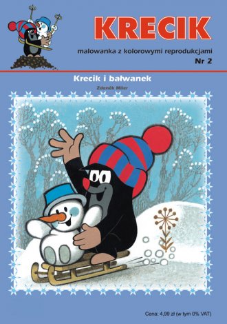Krecik 2. Krecik i bałwanek. Malowanka - okładka książki