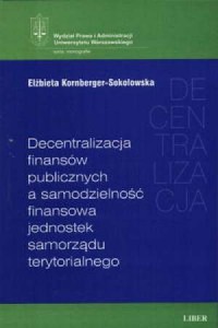 Decentralizacja finansów publicznych - okładka książki