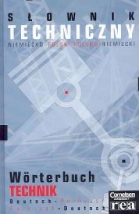 Słownik techniczny niemiecko-polski, - okładka książki