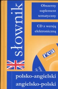 Słownik z suplementem angielsko-polski, - okładka książki