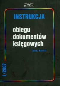 Instrukcja obiegu dokumentów księgowych - okładka książki