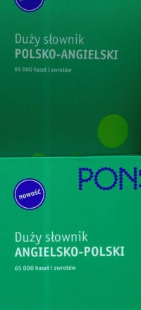 Pons, Duży słownik polsko-angielski, - okładka książki