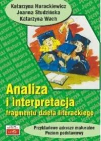 Analiza i interpretacja fragmentu - okładka książki