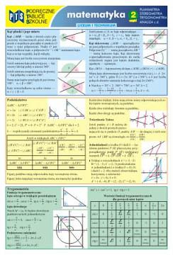 Matematyka Cz. 2. Planimetria, Sterometria, Trygonometria, Analiza C.d ...