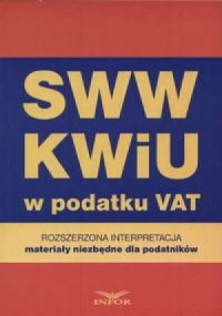 SWW i KWiU w podatku VAT - okładka książki