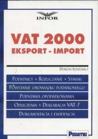 Vat 2000. Eksport-import - okładka książki