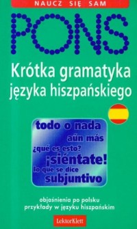 Pons. Krótka gramatyka języka hiszpańskiego - okładka podręcznika