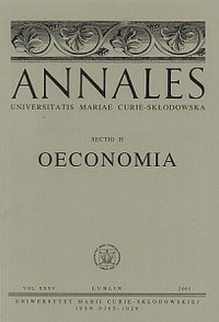 Annales UMCS, sec. H (Oeconomia), - okładka książki