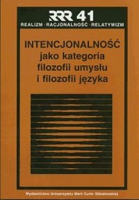 Intencjonalność jako kategoria - okładka książki