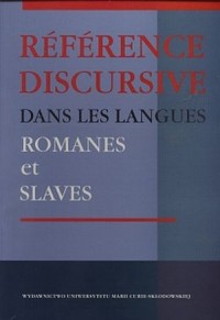 Référence discursive dans les langues - okładka książki