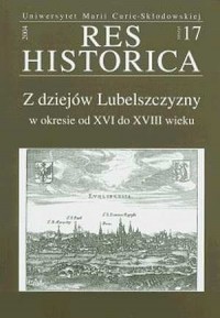 Res Historica nr 17. Z dziejów - okładka książki