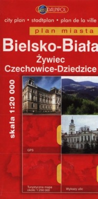 Bielsko-Biała. Żywiec. Czechowice-Dziedzice. - zdjęcie reprintu, mapy