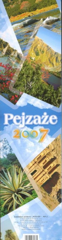 Kalendarz 2007 Pejzaże - okładka książki