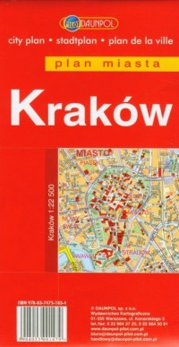 Kraków. Plan miasta (skala 1:22 - zdjęcie reprintu, mapy