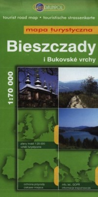 Bieszczady i Bukovske vrchy. Mapa - zdjęcie reprintu, mapy