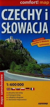 Czechy i Słowacja (1:600 000 laminowany) - zdjęcie reprintu, mapy