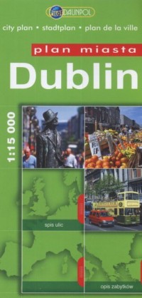 Dublin (plan miasta laminowana - zdjęcie reprintu, mapy