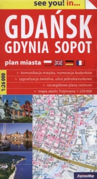 Gdańsk, Gdynia, Sopot (plan miasta - zdjęcie reprintu, mapy