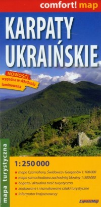 Karpaty Ukraińskie (1:250 000 - - zdjęcie reprintu, mapy