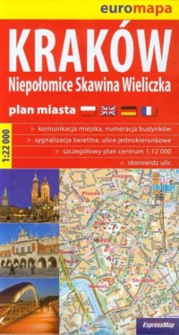Kraków Niepołomice Skawina Wieliczka. - zdjęcie reprintu, mapy