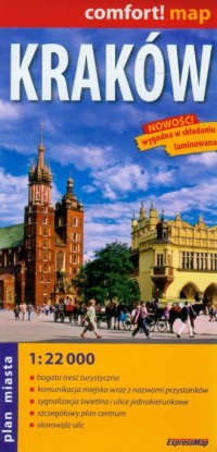 Kraków. Plan miasta laminowany - zdjęcie reprintu, mapy