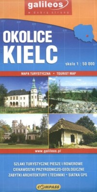Okolice Kielc. Mapa turystyczna - zdjęcie reprintu, mapy