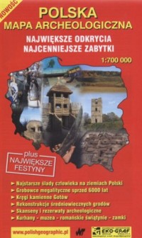 Polska (mapa archeologiczna skala - zdjęcie reprintu, mapy
