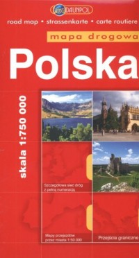 Polska (mapa drogowa 1:750 000) - zdjęcie reprintu, mapy