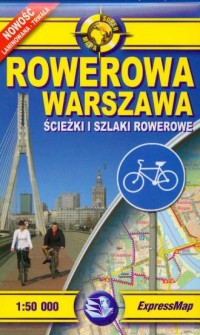 Rowerowa Warszawa Mapa ścieżek - zdjęcie reprintu, mapy