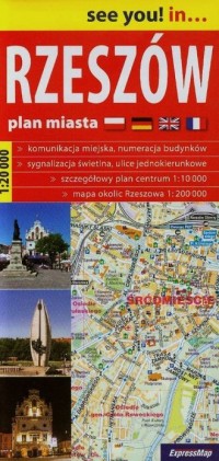 Rzeszów (plan miasta skala 1: 20 - zdjęcie reprintu, mapy