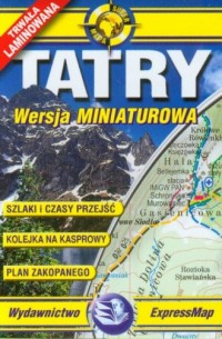 Tatry i Zakopane (mapa turystyczna - zdjęcie reprintu, mapy