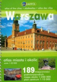 Warszawa - atlas miasta i okolic - zdjęcie reprintu, mapy