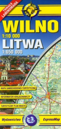 Wilno 1:10 000. Litwa (1:650 000 - zdjęcie reprintu, mapy