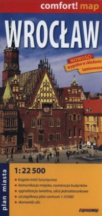 Wrocław plan miasta laminowany - zdjęcie reprintu, mapy