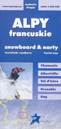 Alpy Francuskie. Snowboard, narty - zdjęcie reprintu, mapy