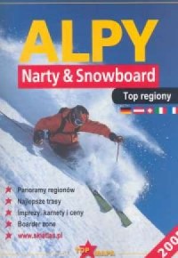 Alpy. Narty & Snowbard. Top regiony - zdjęcie reprintu, mapy