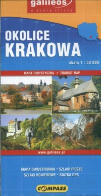 Okolice Krakowa (1:50 000 mapa - zdjęcie reprintu, mapy