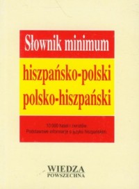 Słownik minimum hiszpańsko-polski, - okładka książki
