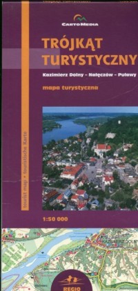 Trójkąt turystyczny Kazimierz Dolny - zdjęcie reprintu, mapy