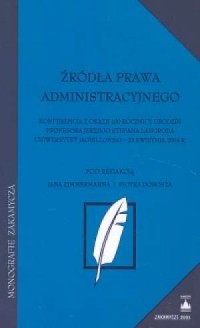 Źródła prawa administracyjnego - okładka książki